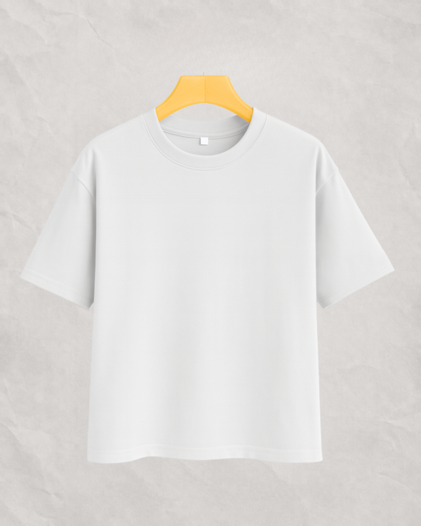 solid drop shoulder (White)