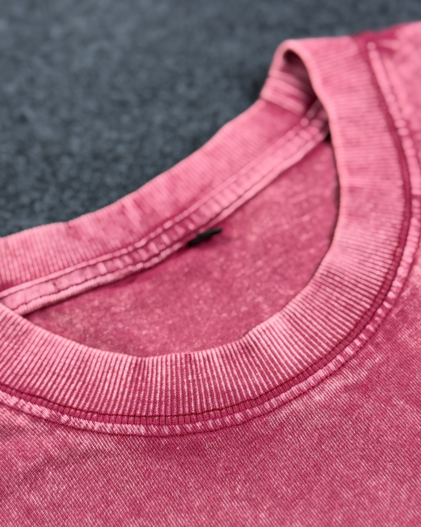 drop shoulder acid wash red